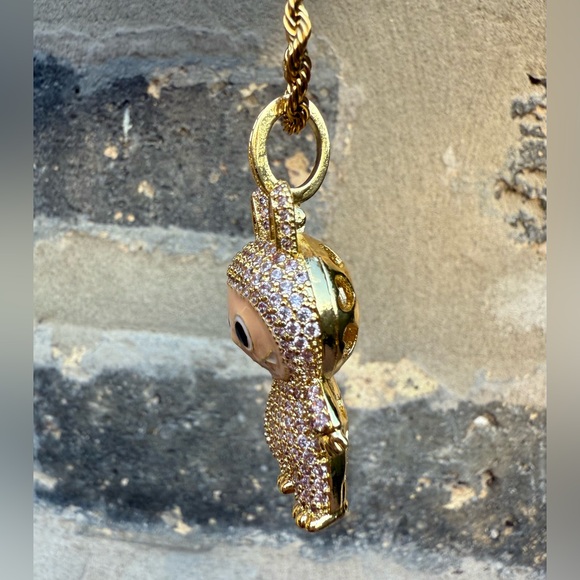 Gold chain Labubu Necklace Pendant 24” - Picture 8 of 10